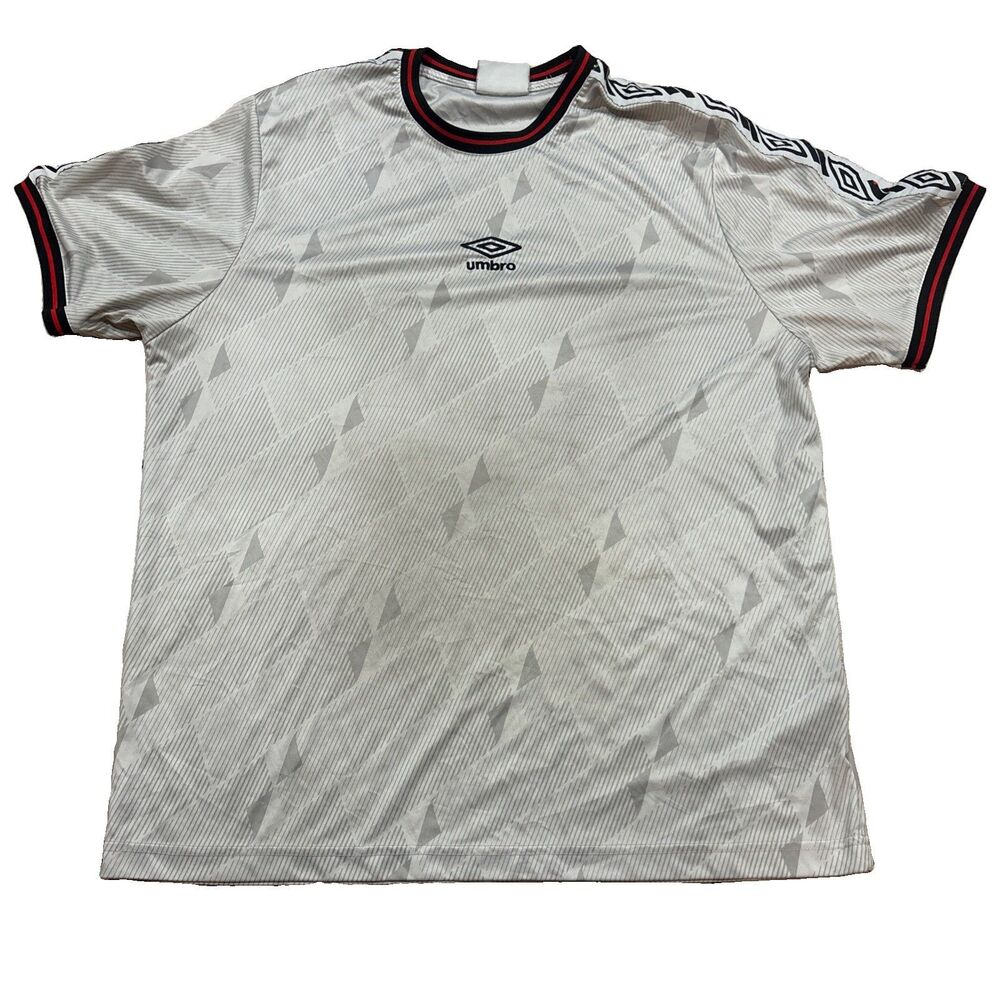 Carling x Umbro Limited Edition Football Shirt Jersey Grey White Size L Retro